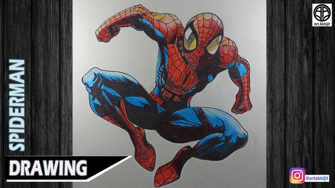 How to draw Spiderman || Draw comic style Spiderman || Step by step to
