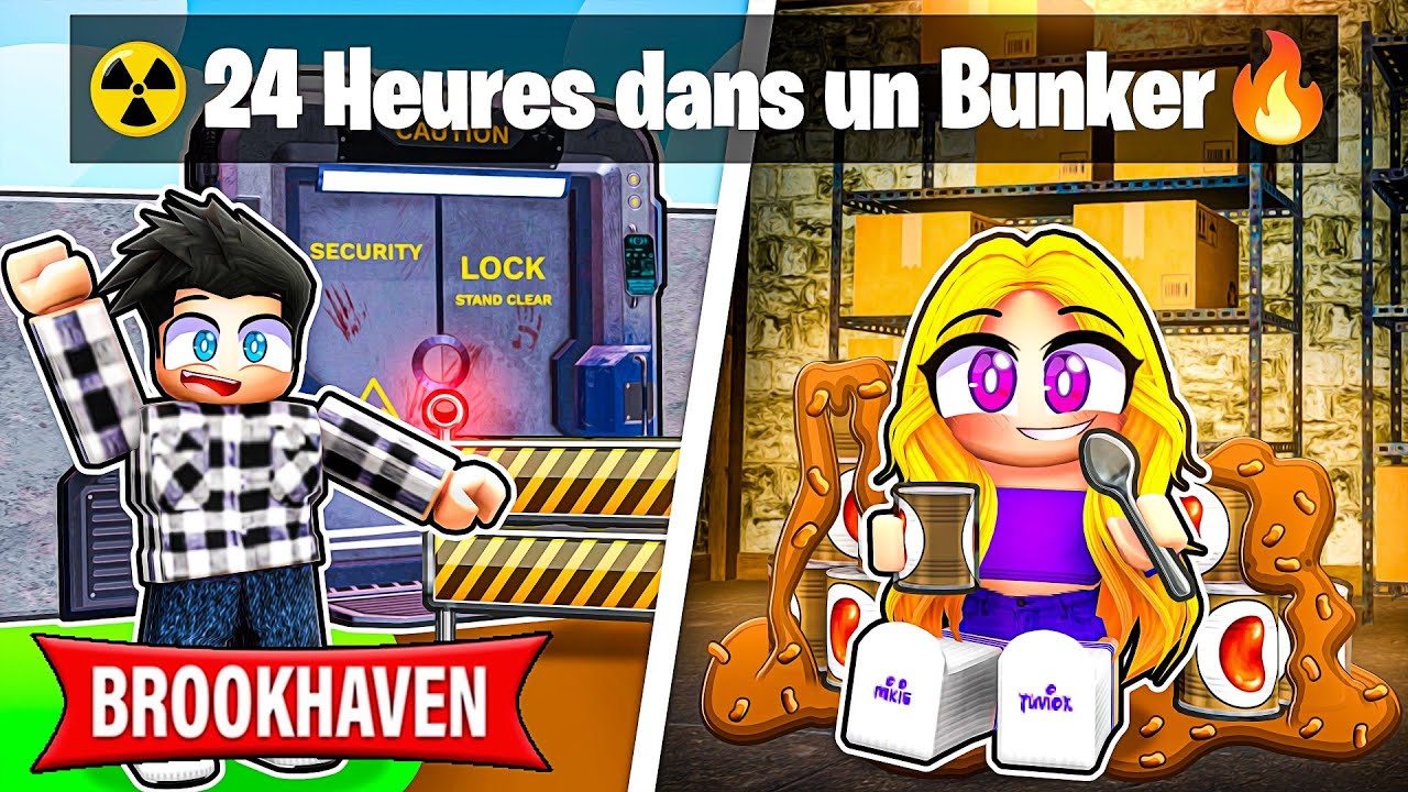 Nous avons Passé 24 Heures Dans Un Bunker BROOKHAVEN RP !