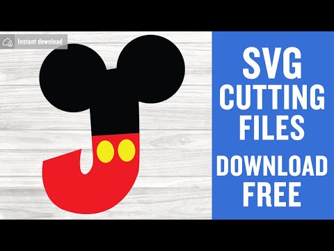 Micky Font J Svg Free Cut Files for Scan n Cut Free Download