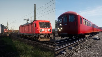 Testing the two red ones - DB BR 187 and 1938 Tube Stock