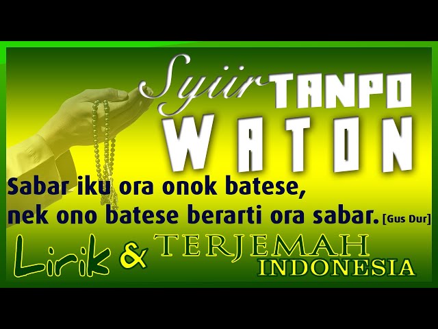 Syiir Tanpo Waton | Lirik Terjemah Indonesia (Versi Asli) | Pokoni Chan class=
