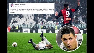 Cristiano Ronaldo accused of disgraceful dive to win last-minute penalty against Genoa