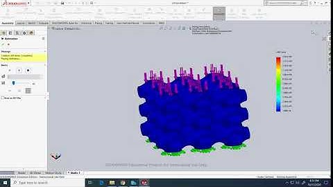 Animation of Displacements observed in General Lattice Model in SolidWorks.