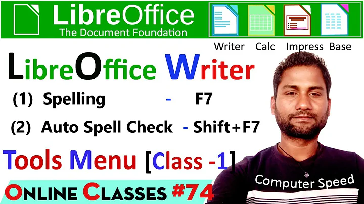 writer spelling option | libreoffice kya hai | writer auto spell check | writer tools menu | cs|