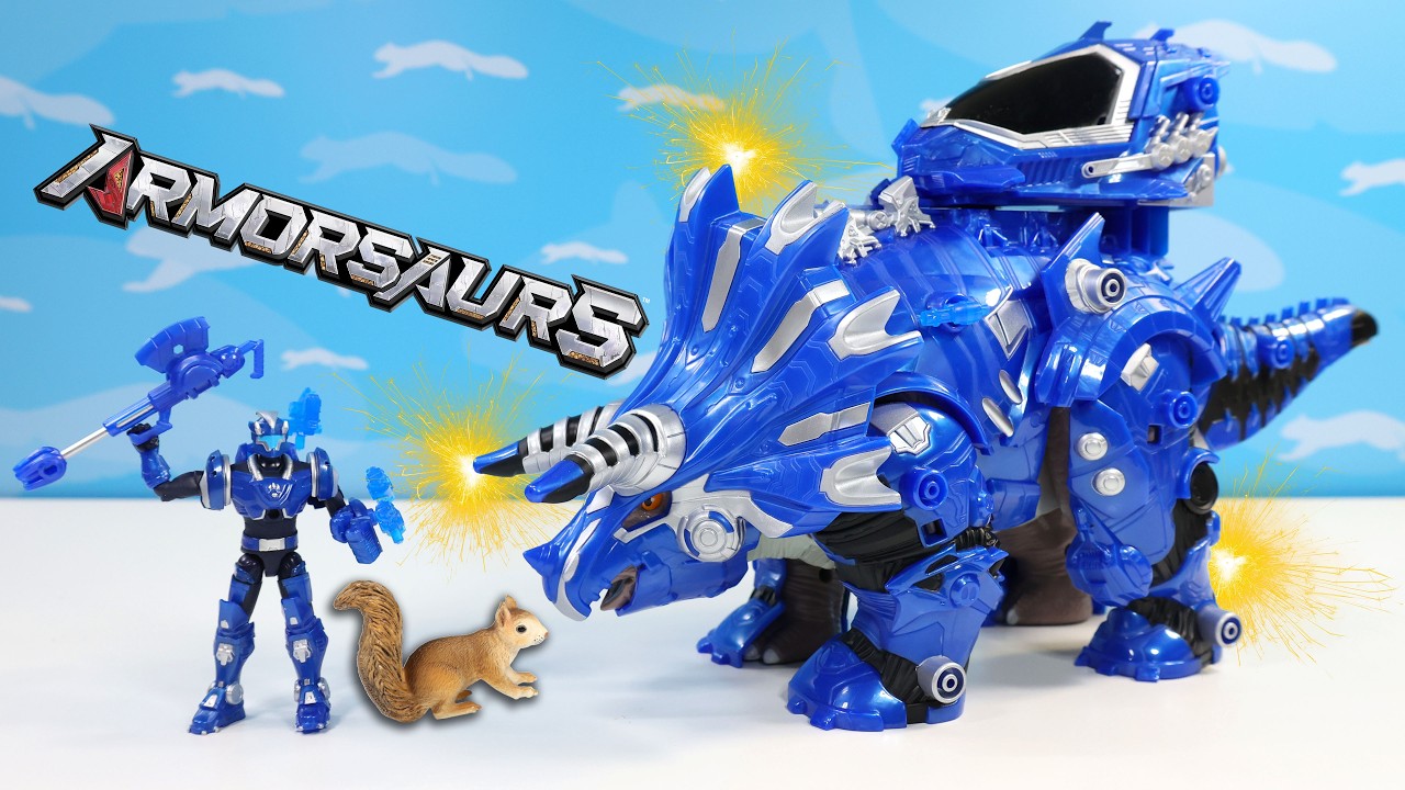 Armorsaurs Triceratops Cobalt and Blue Pilot TJ Armor Up Dinosaurs
