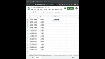 Draw a simple line chart using Google Sheets