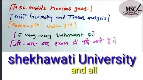 MSc maths previous//***V imp***//theorem for2021-22 //शेखावाटी यूनिवर्सिटी//rajasthan University