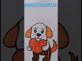 Easy puppy Drawing with Heart #trending #art #viralvideo #drawing #shorts #viral #ytshorts #puppy