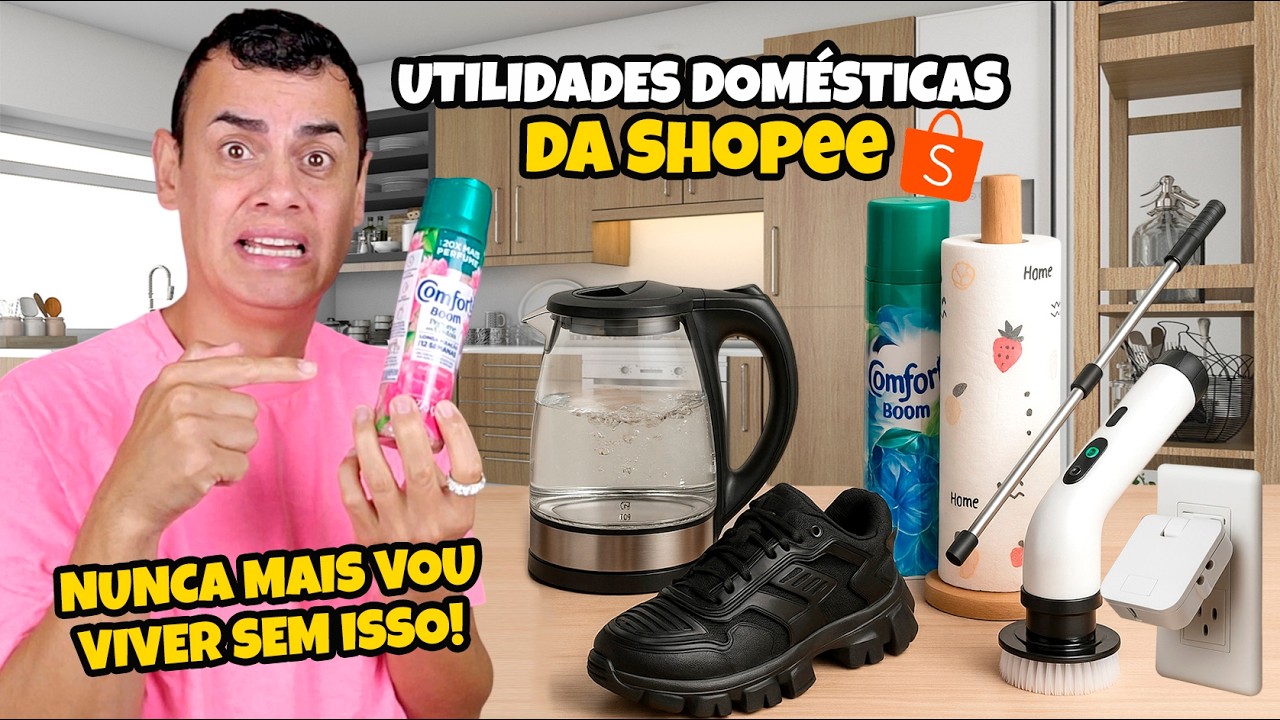 Comprei só coisa ÚTIL e diferente! E ainda veio um TÊNIS 😱😂