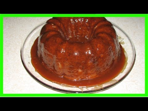 Apple pecan cake with caramel glaze