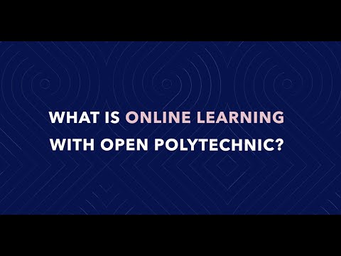 What is online learning with Open Polytechnic?