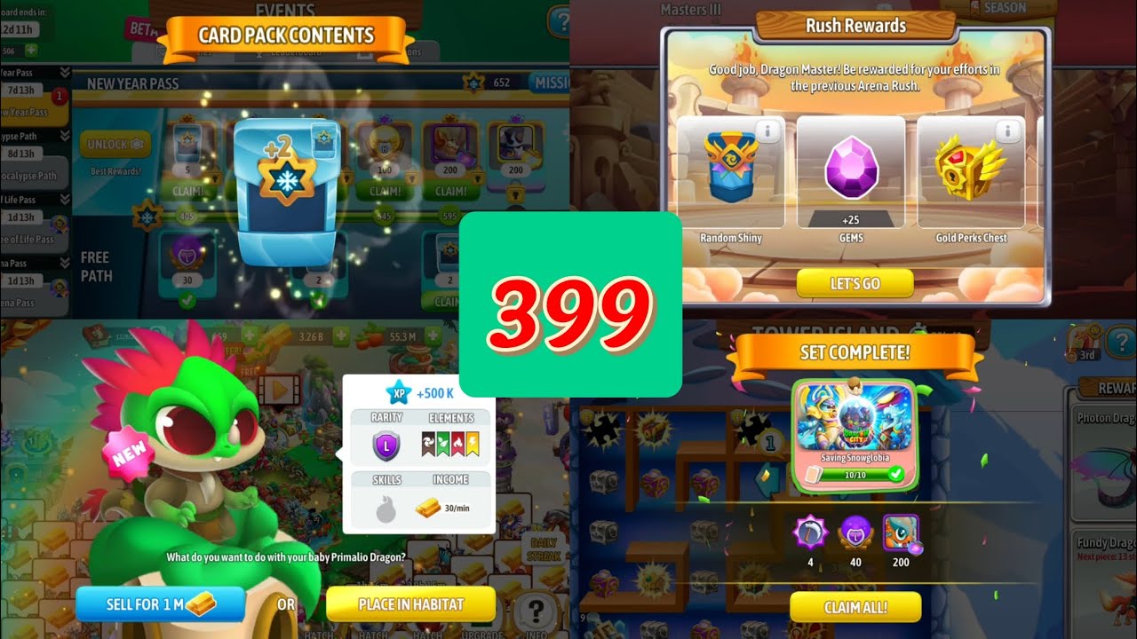 Dragon city Season 9: The Armored Alinacne Battle Gameplay Part399 Complete Stick/primalio Dragon