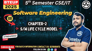 Software Engineering  | CSE/IT 5th Semester | Chapter-2 Software Life Cycle Model | New Course 2025