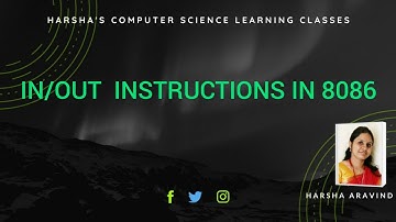 IN/OUT Instructions in 8086