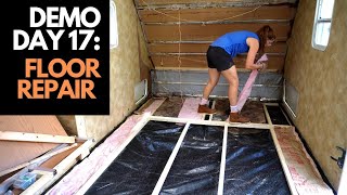 RV Water Damage Repair: Demo Day 17 Floor Repair