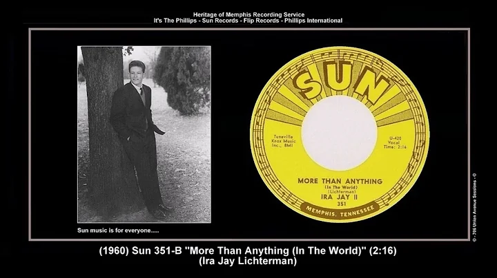 *(1960) Sun 351-B ''More Than Anything (In The World)'' Ira Jay II Lichterman