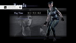 Resident Evil Remake PS4 Speedrun 1:53:02 Normal Jill "Don't Stop Running" Trophy/Achievement