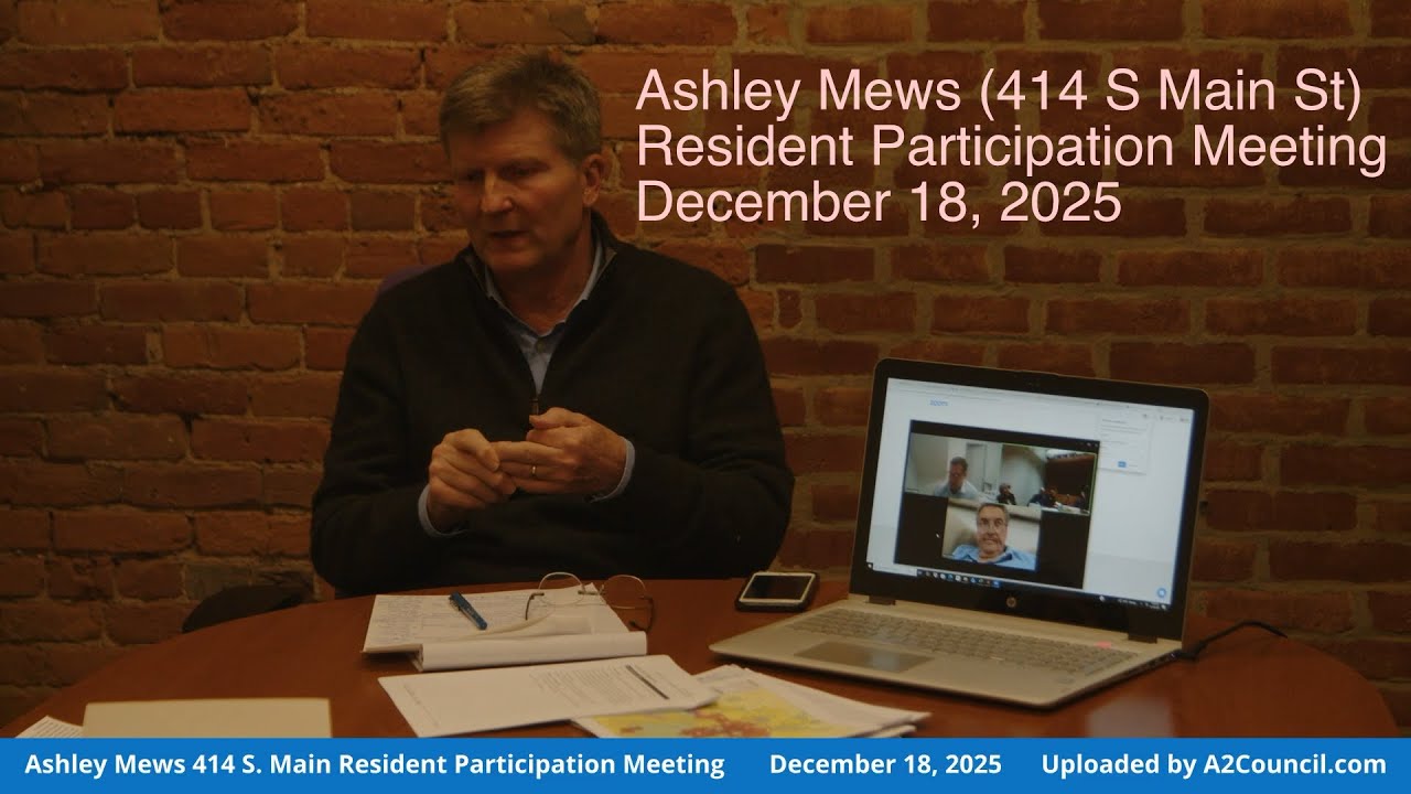 Встреча с жителями жилого комплекса Эшли Мьюз (414 S Main St) состоится 18 декабря 2025 года.