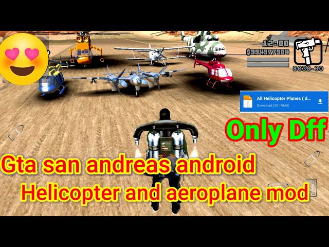 Planes and helicopters for GTA San Andreas from Smokie (12 planes and  helicopters)