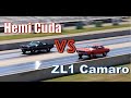 1969 Chevy Camaro COPO ZL1 vs 1971 Plymouth Hemi Cuda - no commentary