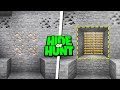 I made a Secret Minecraft base behind IRON ORE! (Hide Or Hunt)