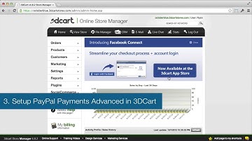 how to setup paypal payments advanced in 3dcart  (Online Shop Solution)