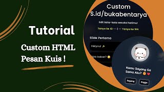 Tutorial Membuat HTML Pesan Kuis Tanpa Ngoding | Custom bukabentarya