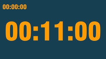 11 minute timer (with end alarm, time elapsed and progress bar)