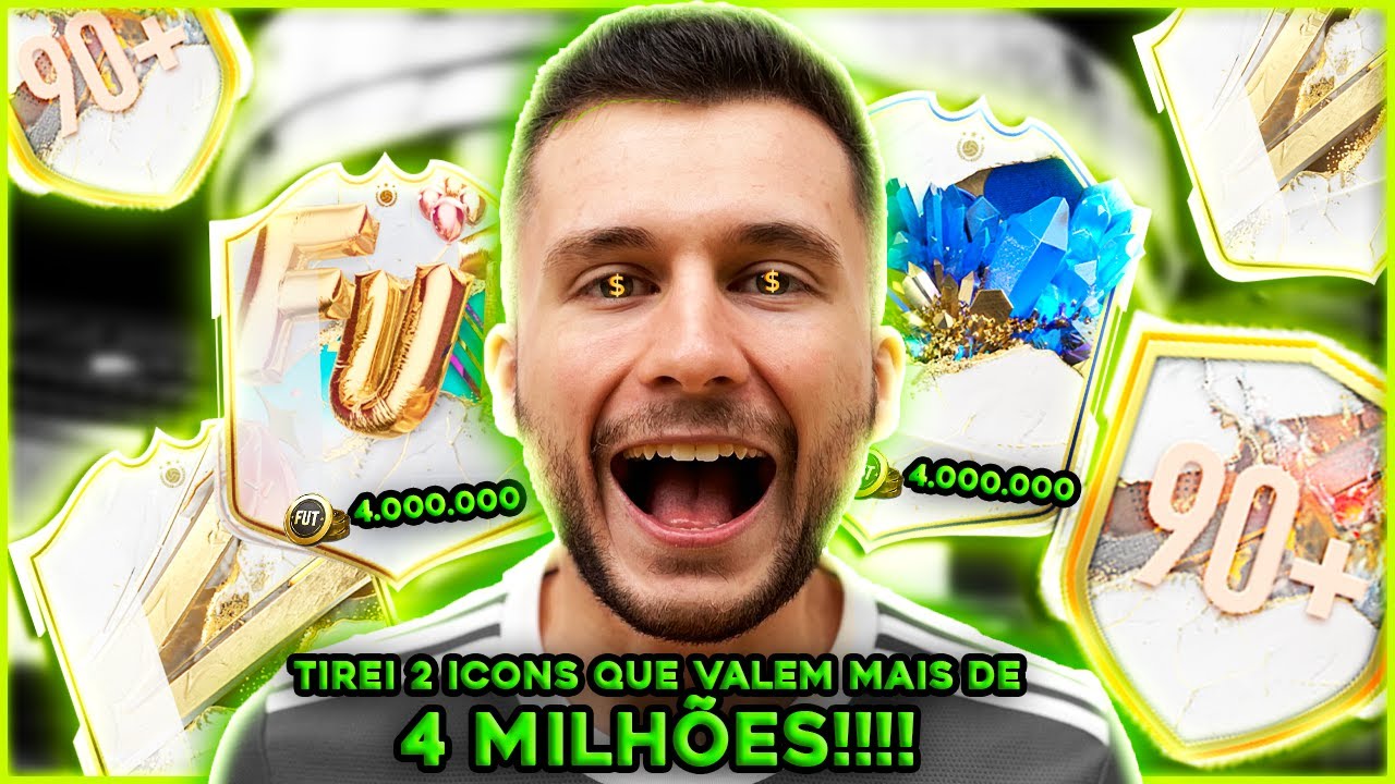 A MAIOR MITADA DA HISTÓRIA DO CANAL!!! TIREI 2 ICONS QUE VALEM 4 MILHÕES CADA UM!!! FIFA 23 - UT
