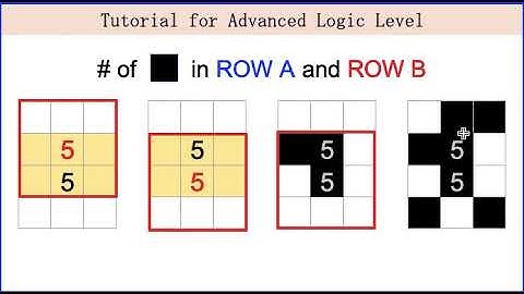 Conceptis fill a pix advanced logic tutorial #4.  How to solve all levels.
