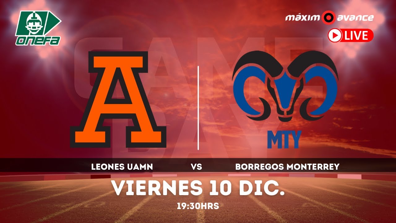 Transmisión: Borregos Monterrey ITESM vs. Leones Anáhuac México Norte -  YouTube