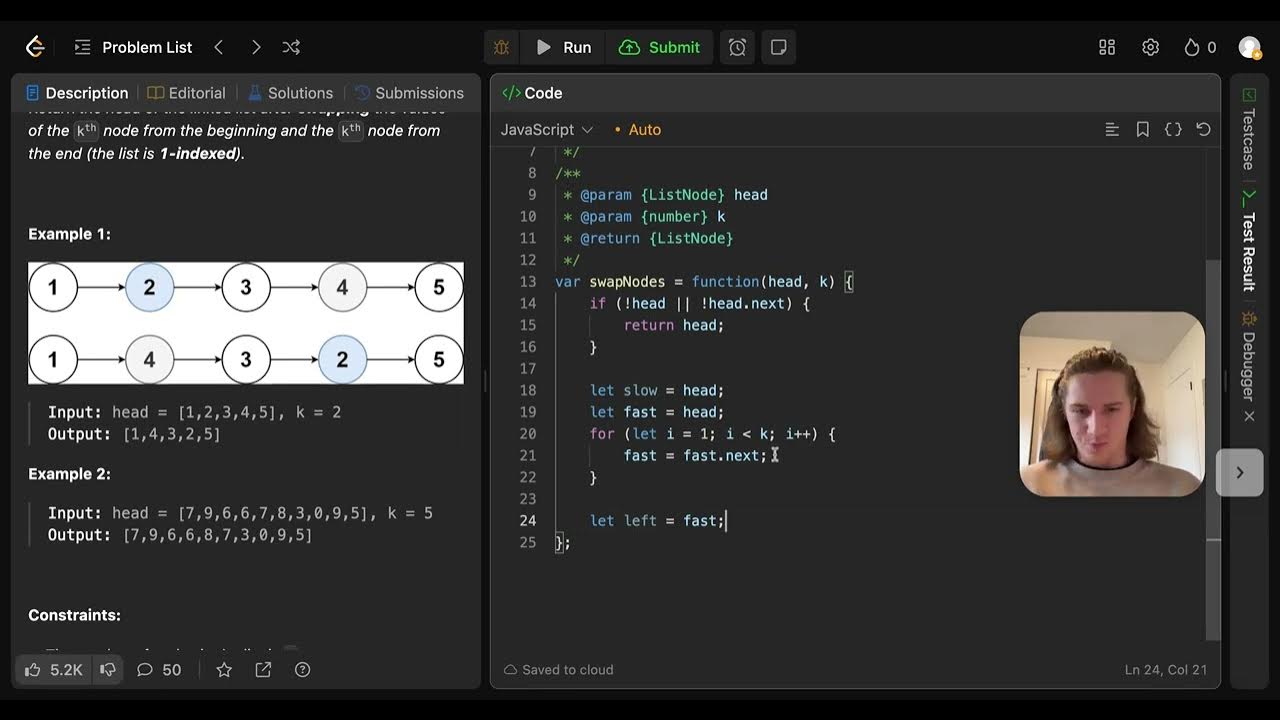 Swap nodes in a linked list youtube