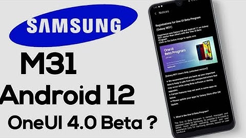 Samsung M31 Android 12 OneUI 4.0 Beta Update मिलेगा? | M31 New Software Update OneUI 4.0