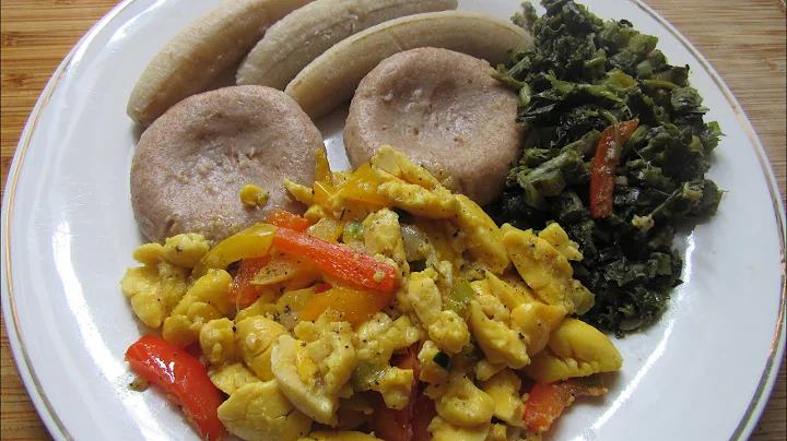 Boiled Spelt Dumplings, Boiled Green Banana And Cook Up Ackee