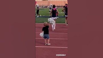 Thumbnail of Toddler Cheers On Football Field With Sister!📣 #shorts