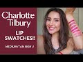 Charlotte Tilbury LIP SWATCHES 💄Medium/ Tan skin 💋 #charlottetilbury