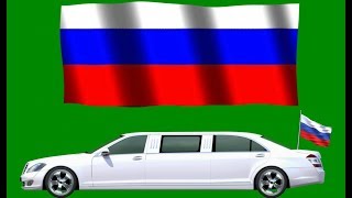 Флаг России футаж для видеомонтажа хромакей ​