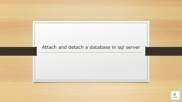 Attach and Detach a database in SQL server