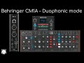 Behringer cm1a in duophonic mode brains  model d
