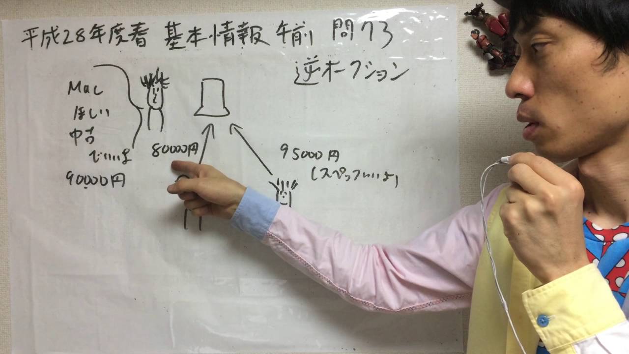 逆オークション 平成28年度春 基本情報技術者試験午前過去問73 応用情報技術者試験 ITパスポート 合格率UP！過去問解説 - YouTube