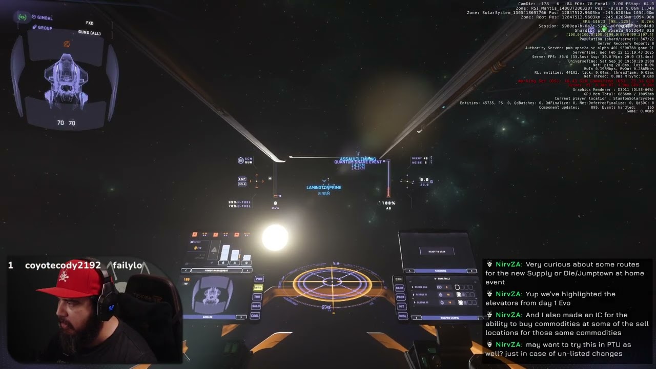 4.0.1 - 2nd test - Quantum Snare testing from 2 servers - Star Citizen