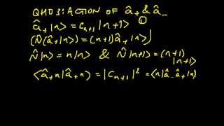 QHO 3: action of raising and lowering operators
