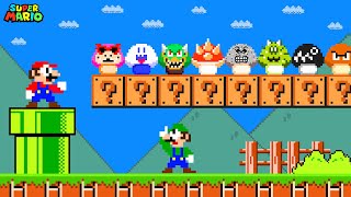 Super Mario Bros. but there are MORE Custom Mushrooms All Enemies!...