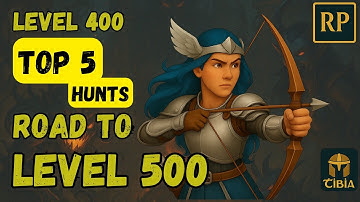 TIBIA – ROAD TO 500 | Top 5 Hunts for RP SOLO (Level 400 to 500 XP Guide)