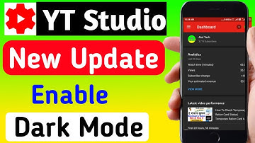 How To enable dark mode in Yt Studio | Yt Studio New Update 2020 | Dark mode