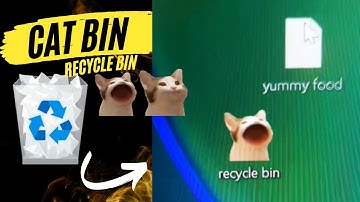 Cat Bin | POP CAT RECYCLE BIN | Change Recycle Bin Icon to Pop Cat Recycle Bin Icon | Cat Bin reddit