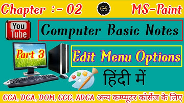 MS Paint | Edit Menu Options | Part 03 | हिंदी में | Everything With CS | Basic Computer Knowledge