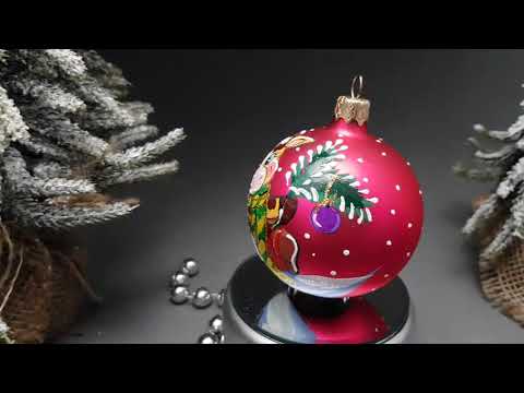 Стеклянная игрушка на елку символ года бык
