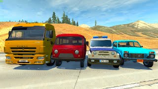 Русские машины со свалки проходят краш тесты - Игра про машины BeamNG.Drive 2023