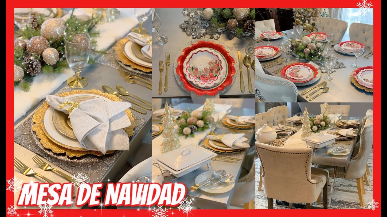 COMO DECORAR TU MESA PARA NAVIDAD - YouTube